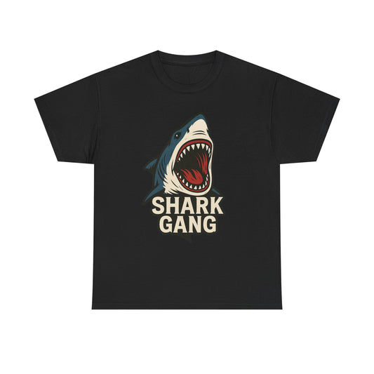 Shark Gang T-Shirt, Fun Graphic Tee, Underwater Enthusiast Shirt, Summer Casual Wear, Ocean Lover Gift
