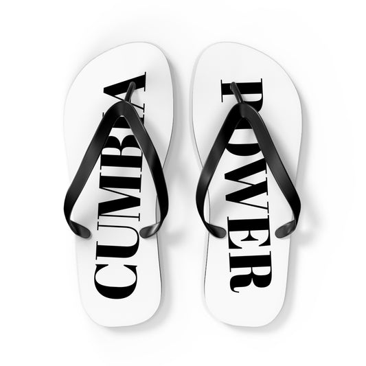 Cumba Power Flip Flops, Summer Footwear, Beach Sandals, Vacation Shoes, Inspirational Summer Flip Flops