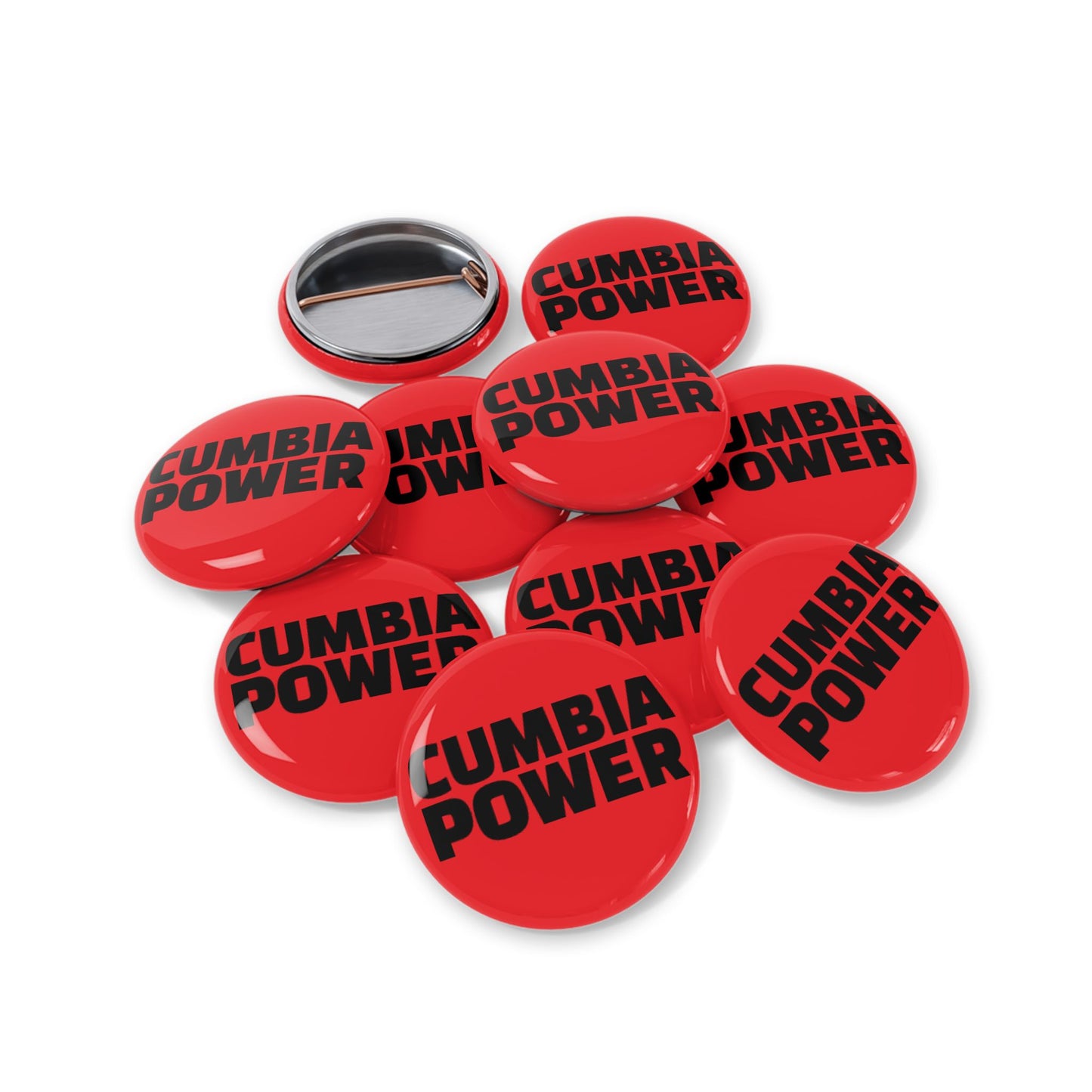 Cumbia Power Round Pins | Music Lover Badge, Statement Pins, Fun Accessories, Festival Gear, Gift for Friends