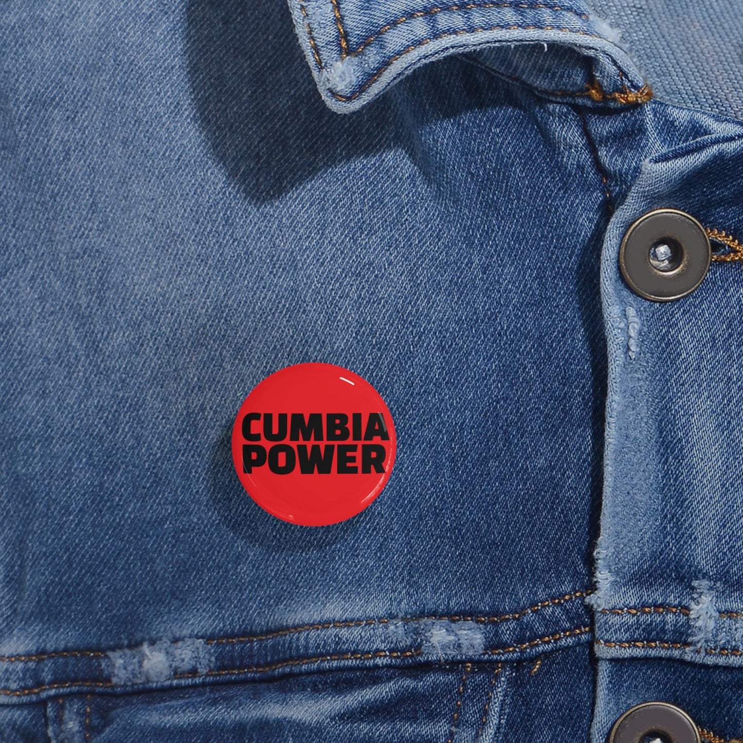 Cumbia Power Round Pins | Music Lover Badge, Statement Pins, Fun Accessories, Festival Gear, Gift for Friends